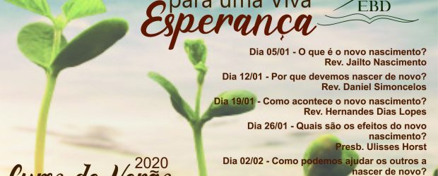 Curso de verão 12.Jan.2020 Primeira Igreja Presbiteriana de Vitória Rev. Daniel Leite Simoncelos Tema: Porque devemos nascer de novo?